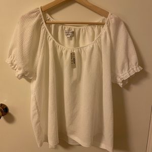 Madewell Texture & Thread Peasant Top | Large